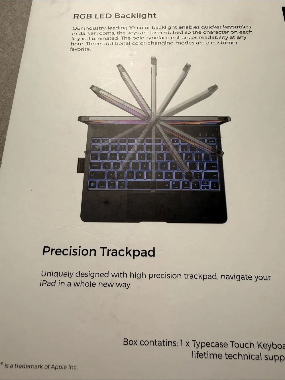 Touch Detachable Tablet Keyboard Case - Blue